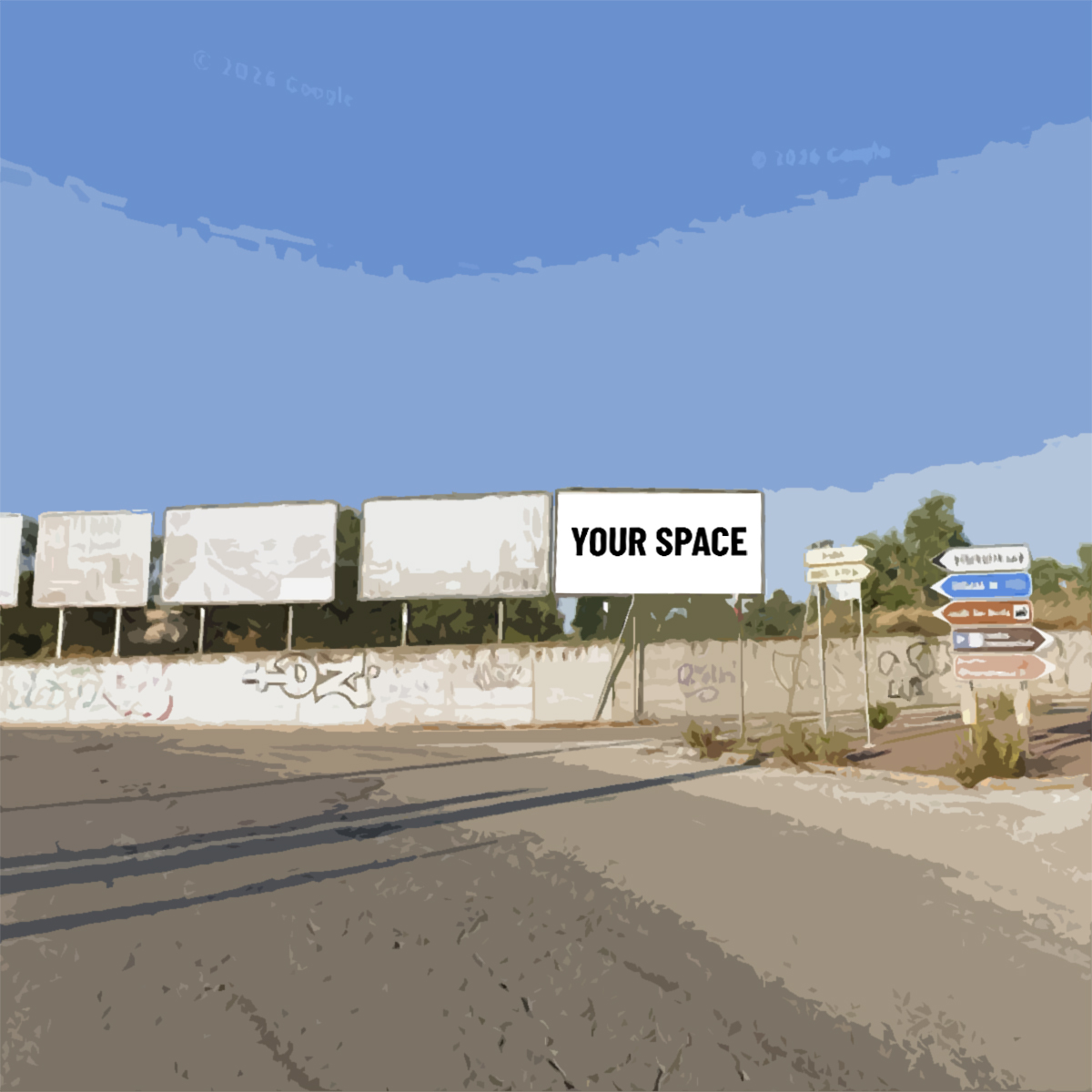SPAZIO PUBBLICITARIO 600 x 300 Str. Vicinale Palombaro (BISCEGLIE) Dal 19/10/2026 al 01/11/2026 14 giorni